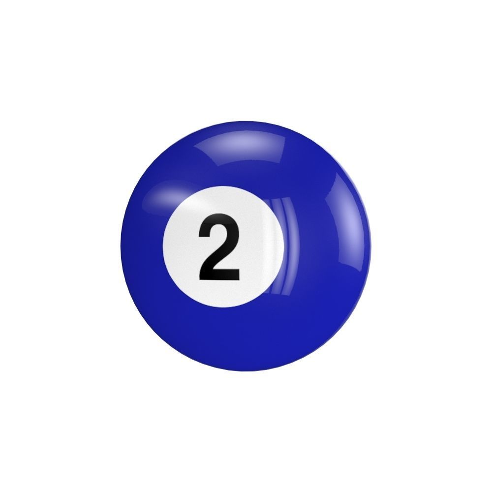 Billiard Balls 3D model_12