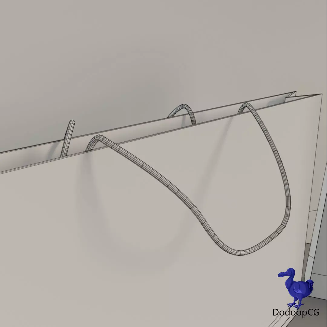 Dior Shopping Bag - Luxury 3D Packaging Model Low-poly 3D model_7