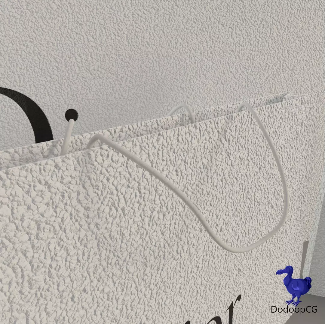 Dior Shopping Bag - Luxury 3D Packaging Model Low-poly 3D model_6