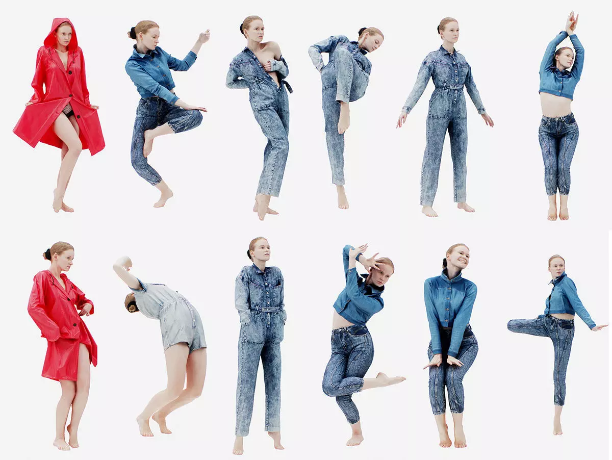 16 Girl in Artistic Pose Bundle 3D Model Collection_0