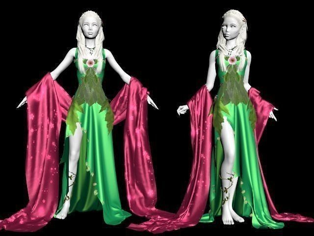 Wood Nymph Outfit 3D model