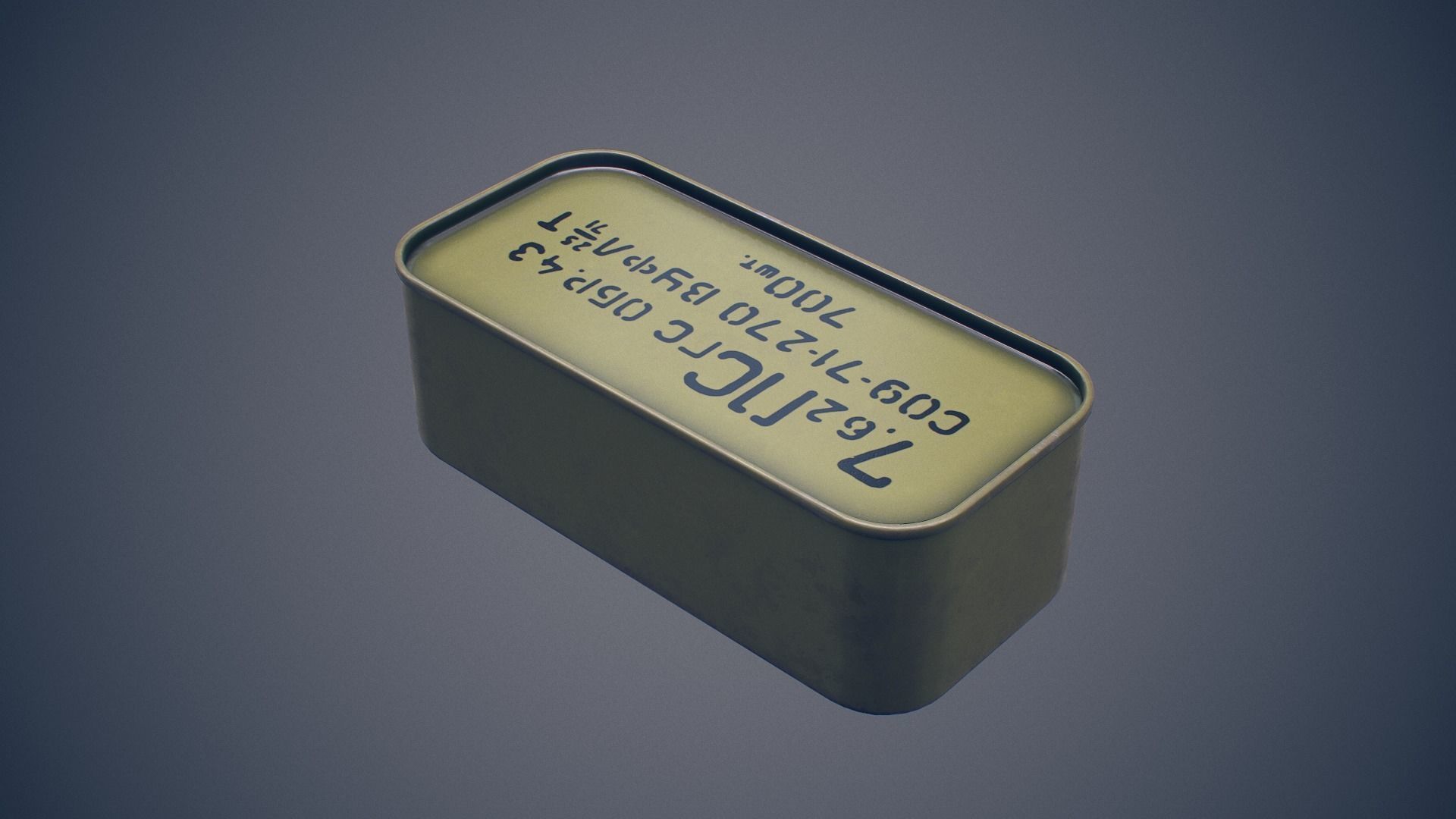 Soviet ammunition canister Low-poly 3D model_3