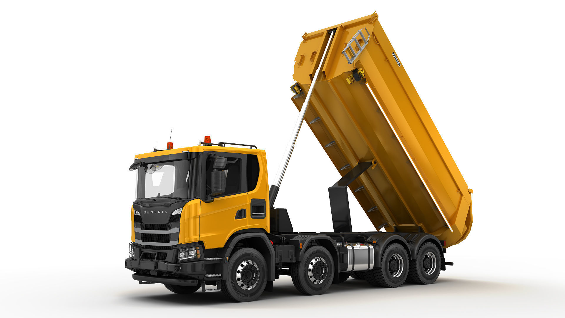 Dump Truck 8X4 3D model_7