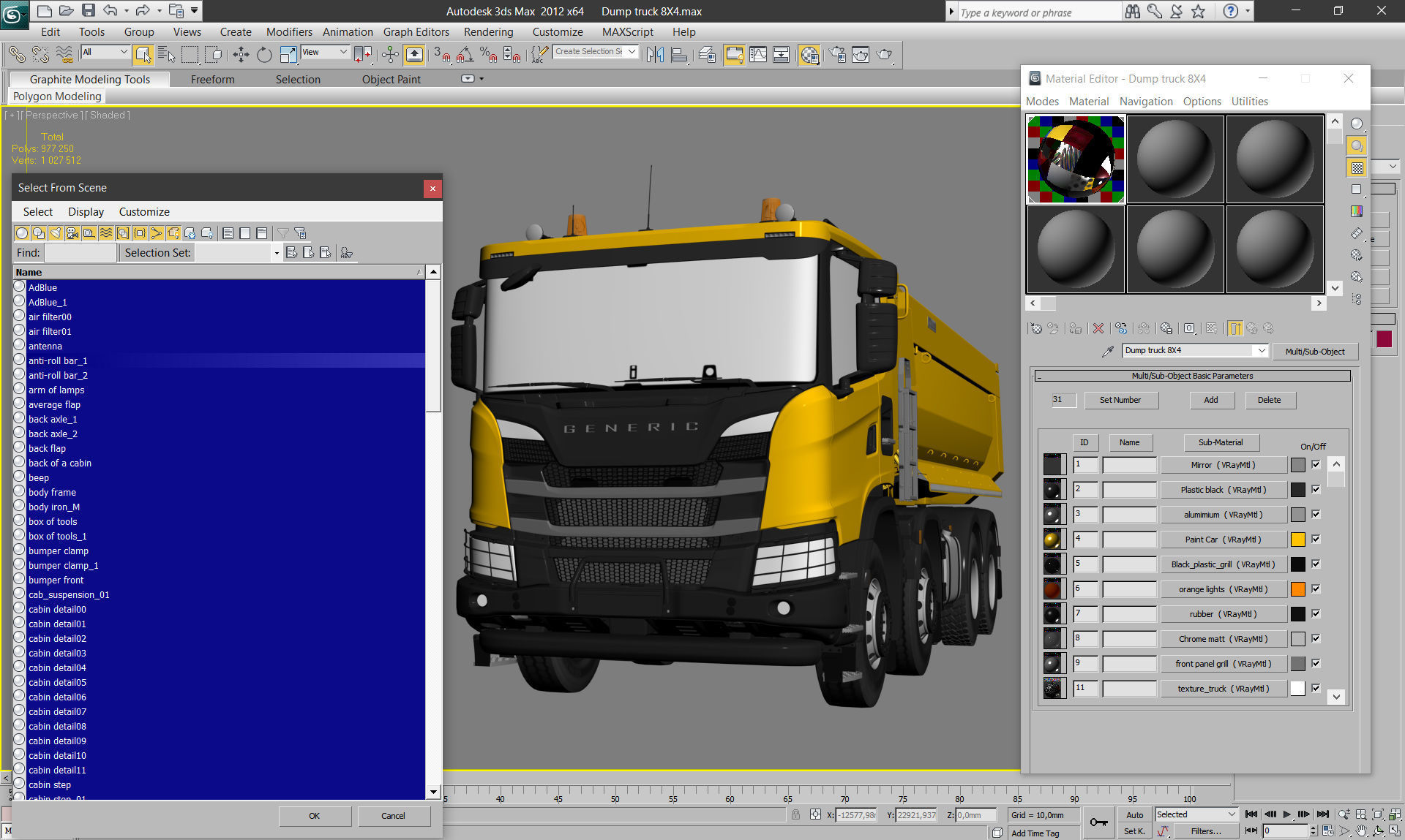Dump Truck 8X4 3D model_16