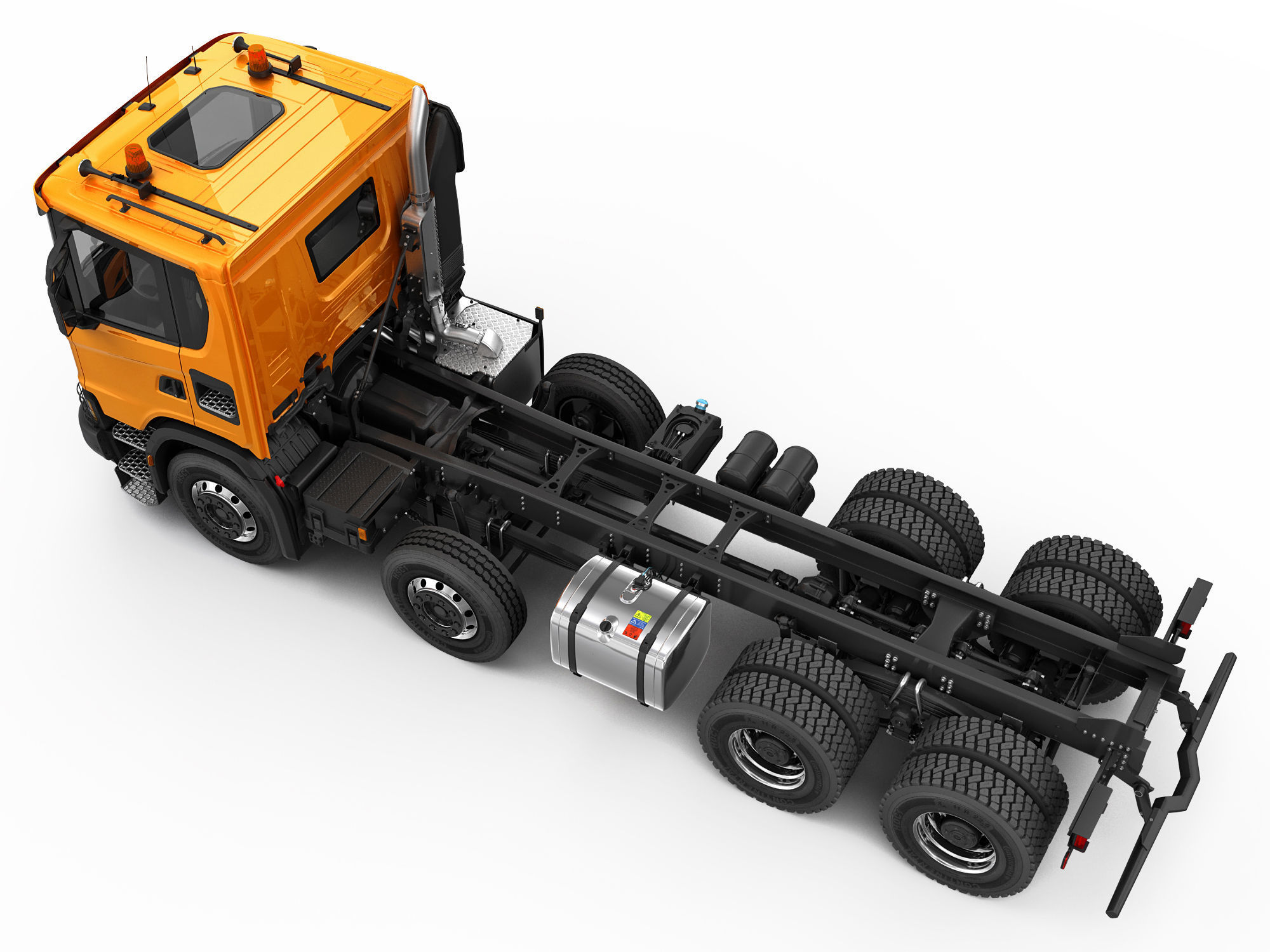 Dump Truck 8X4 3D model_11