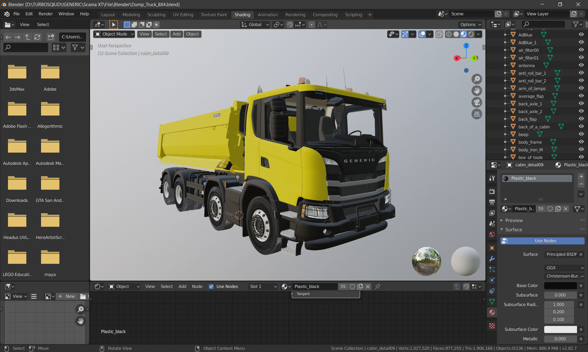 Dump Truck 8X4 3D model_17