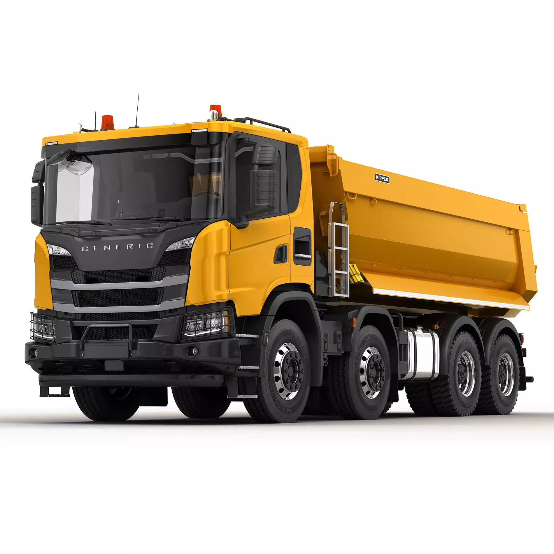 Dump Truck 8X4 3D model_0