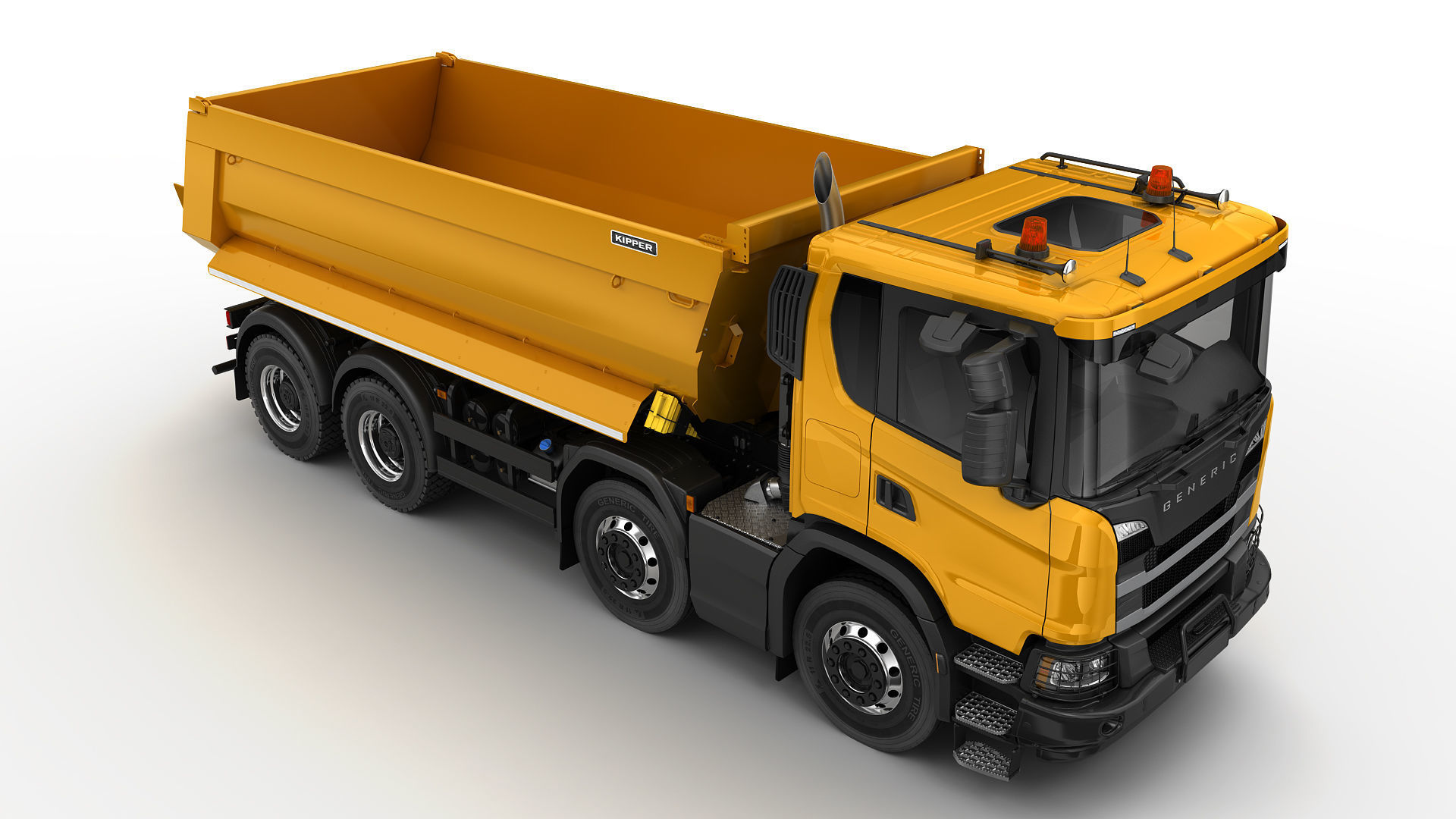 Dump Truck 8X4 3D model_4