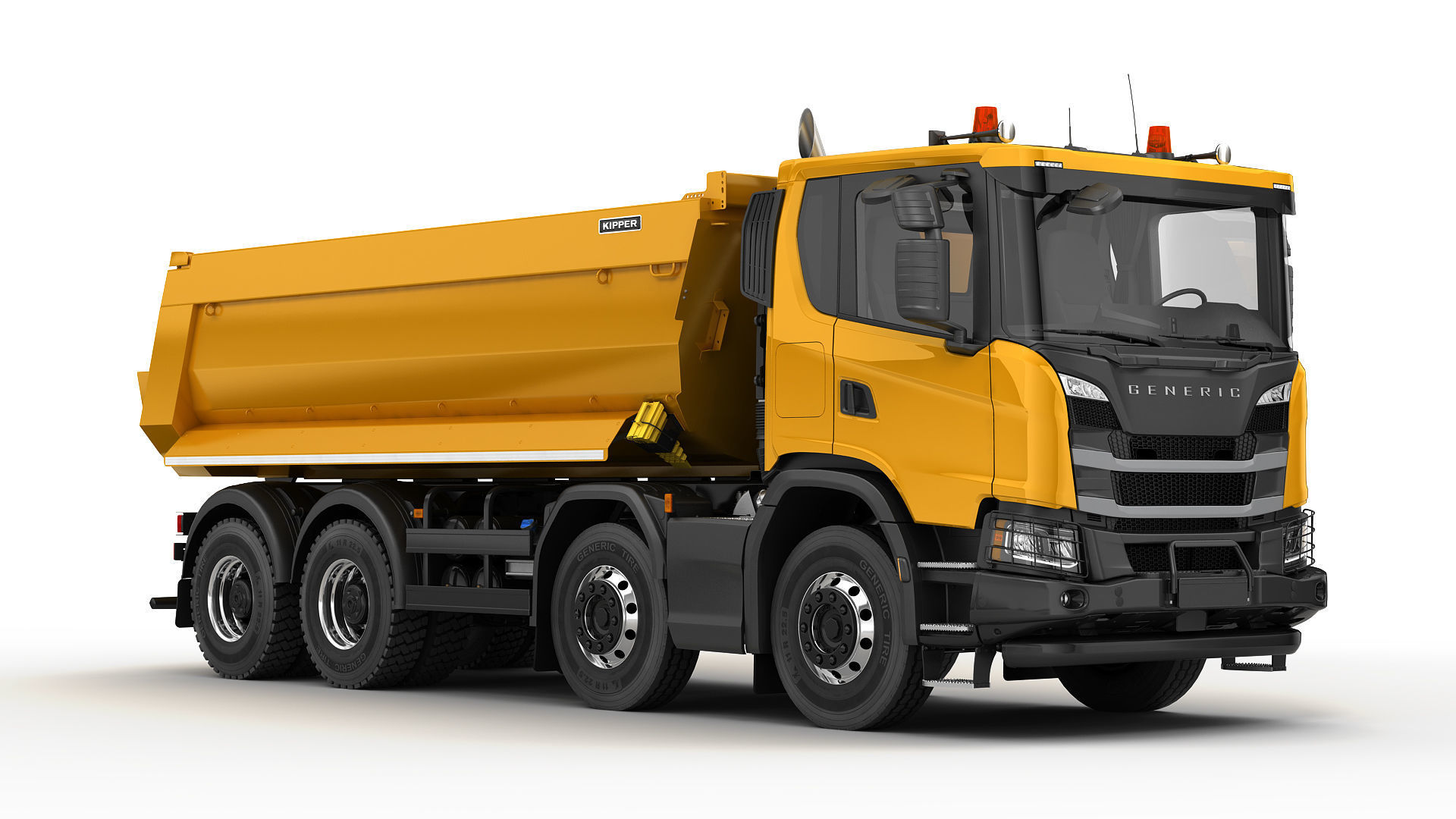Dump Truck 8X4 3D model_1