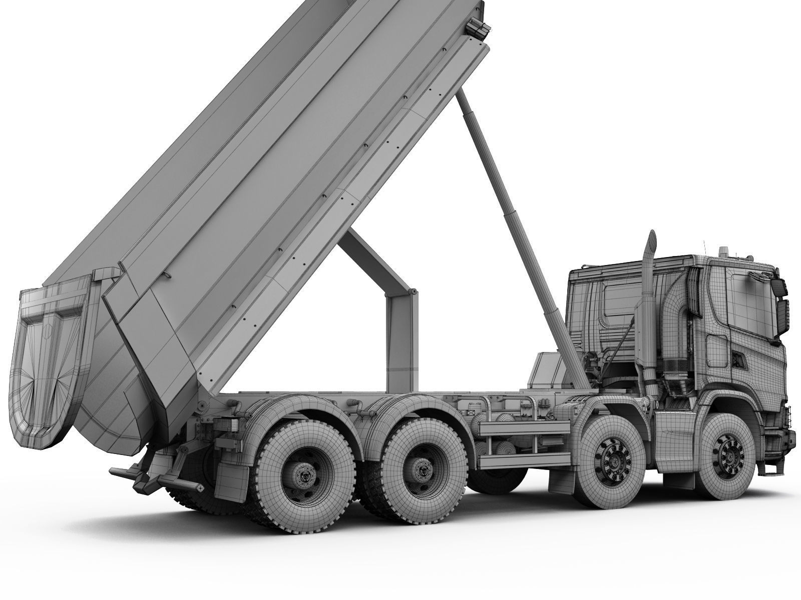 Dump Truck 8X4 3D model_15
