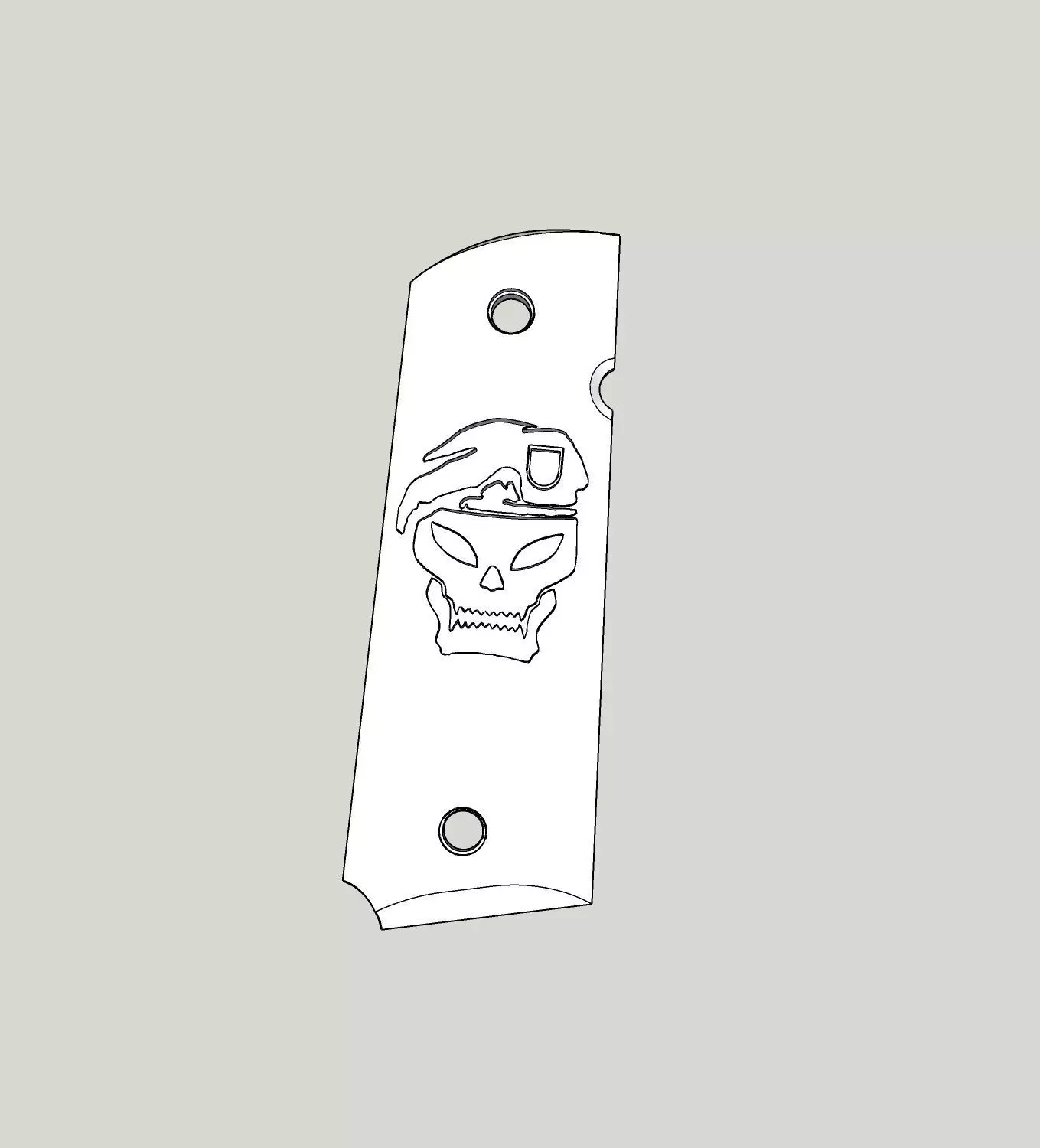 1911 Black Ops Skull Grips 3D model_0