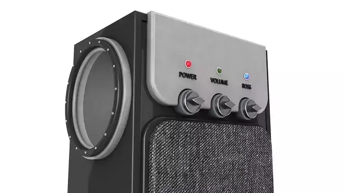 Music Speaker Low-poly 3D model