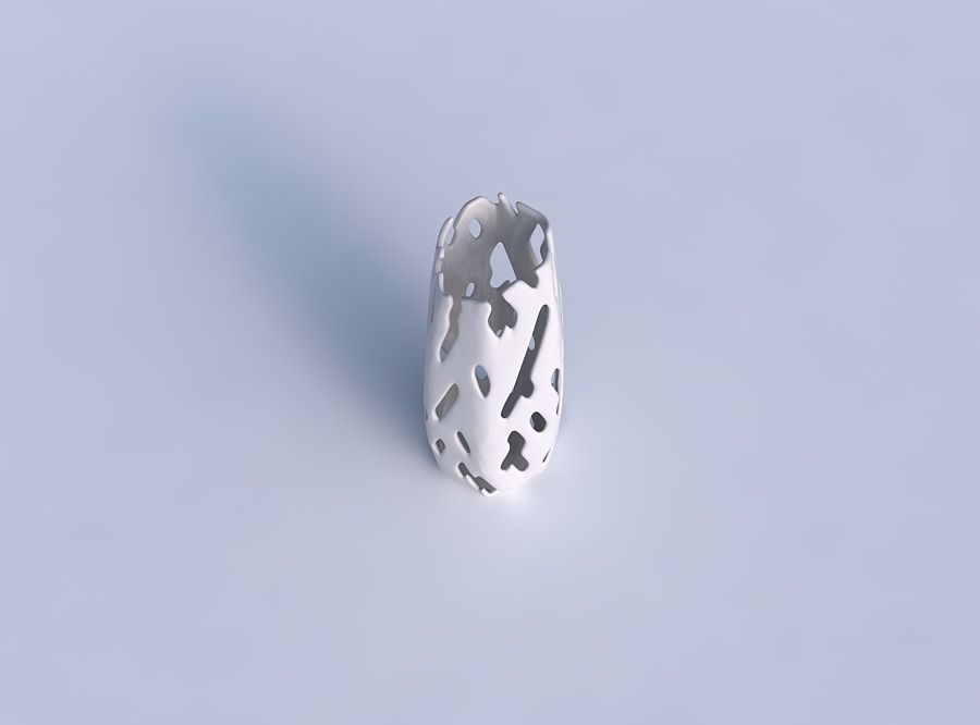 Vase arc hexagon with smooth cuts 3D print model_1