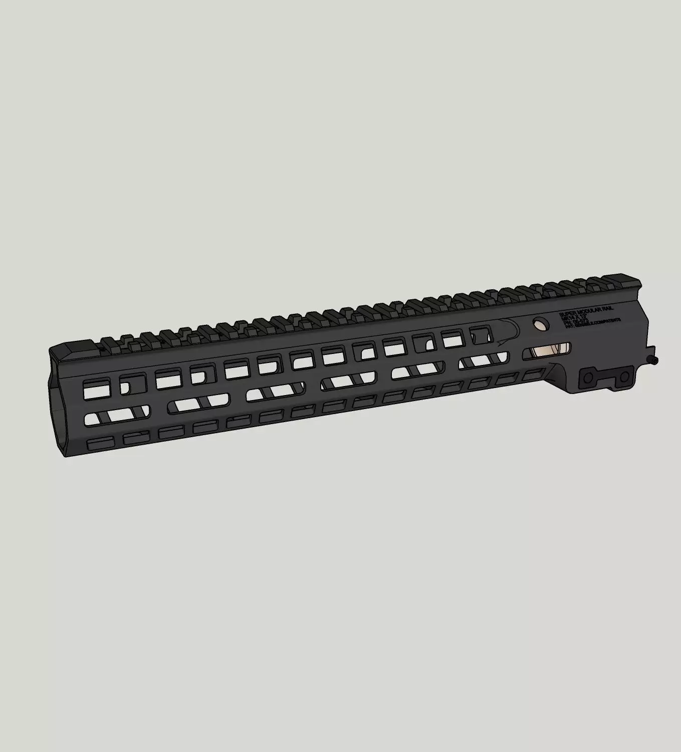 Mk14 M-Lok Rail for AR15 3D model_0