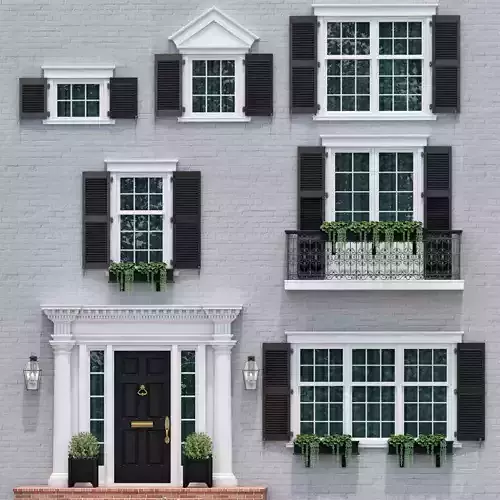 Windows and doors in the style of modern classics 4 3D model 3D model