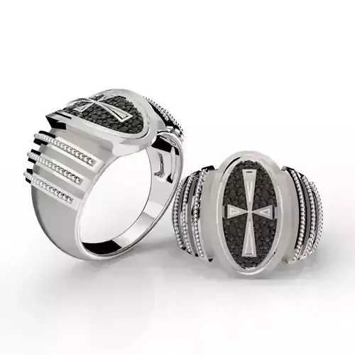 Ring Oval Cross Pattee