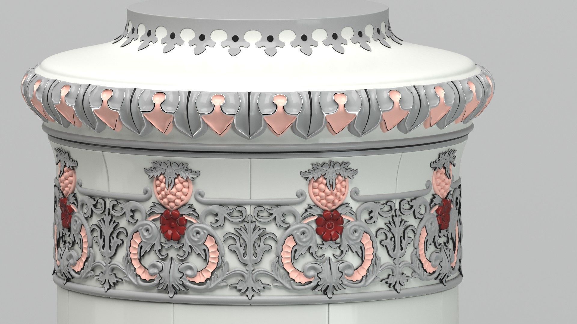 Swedish Kolonn Kakelugn 3D model_3