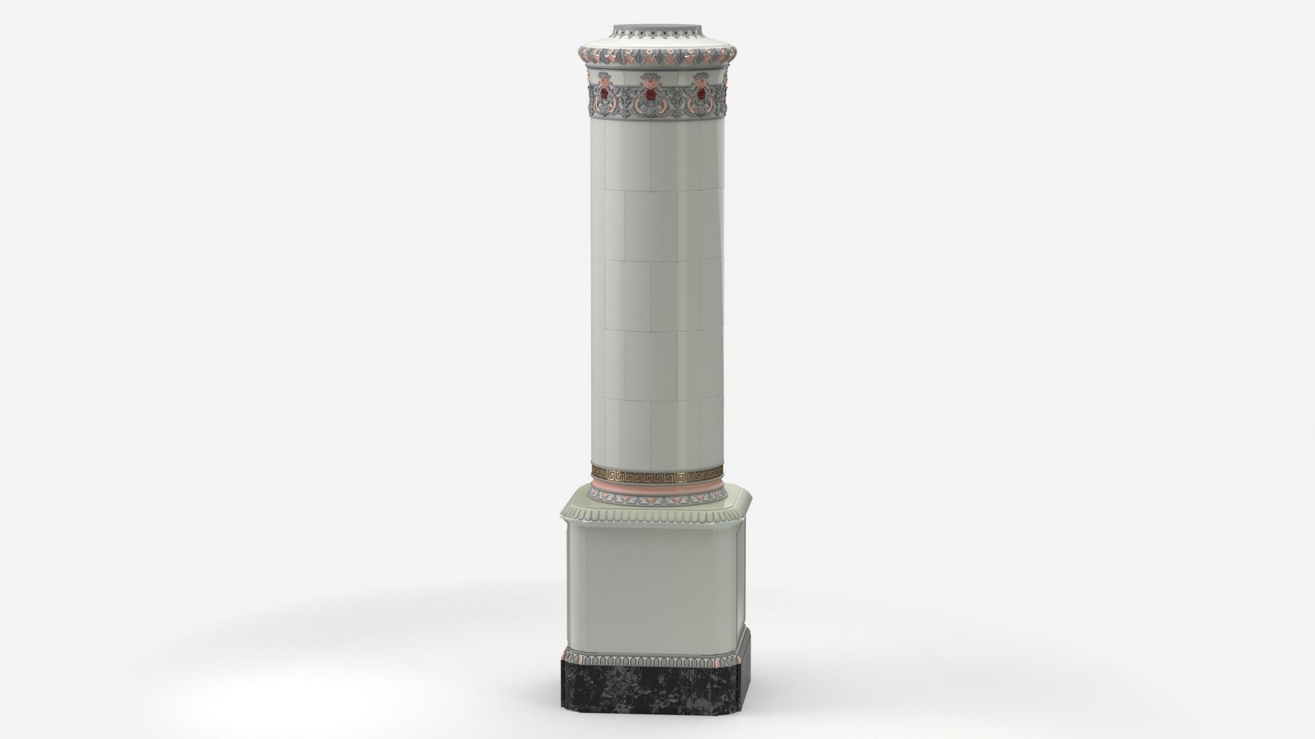 Swedish Kolonn Kakelugn 3D model_12