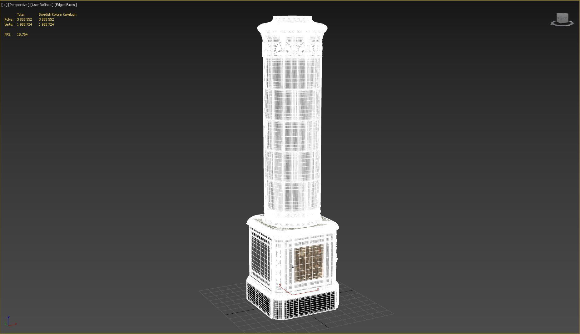 Swedish Kolonn Kakelugn 3D model_5