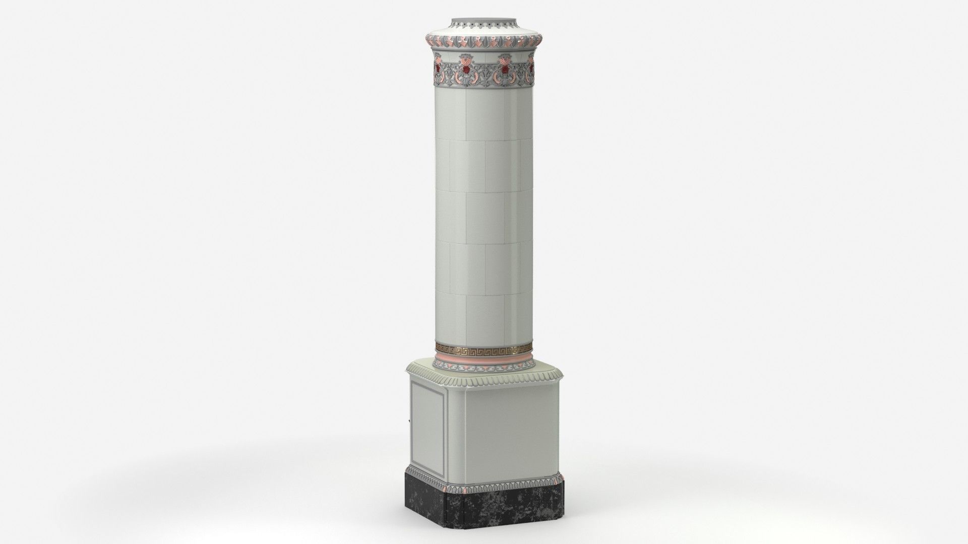 Swedish Kolonn Kakelugn 3D model_17