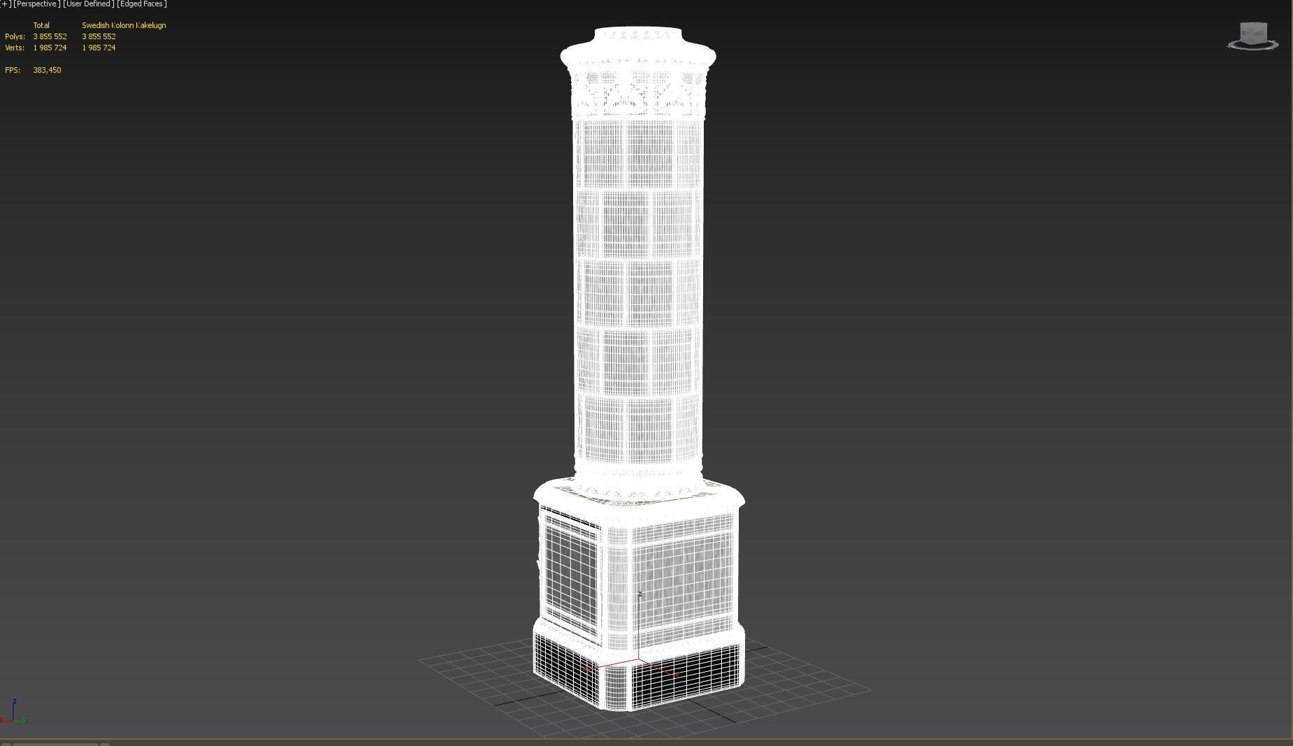 Swedish Kolonn Kakelugn 3D model_6