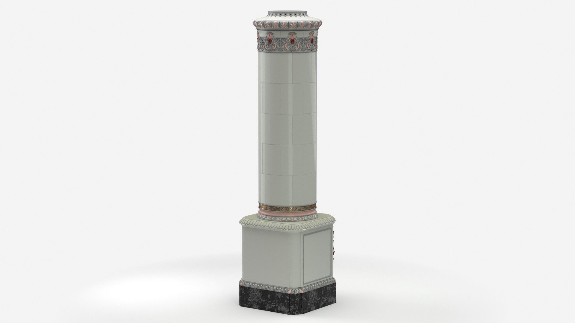 Swedish Kolonn Kakelugn 3D model_13