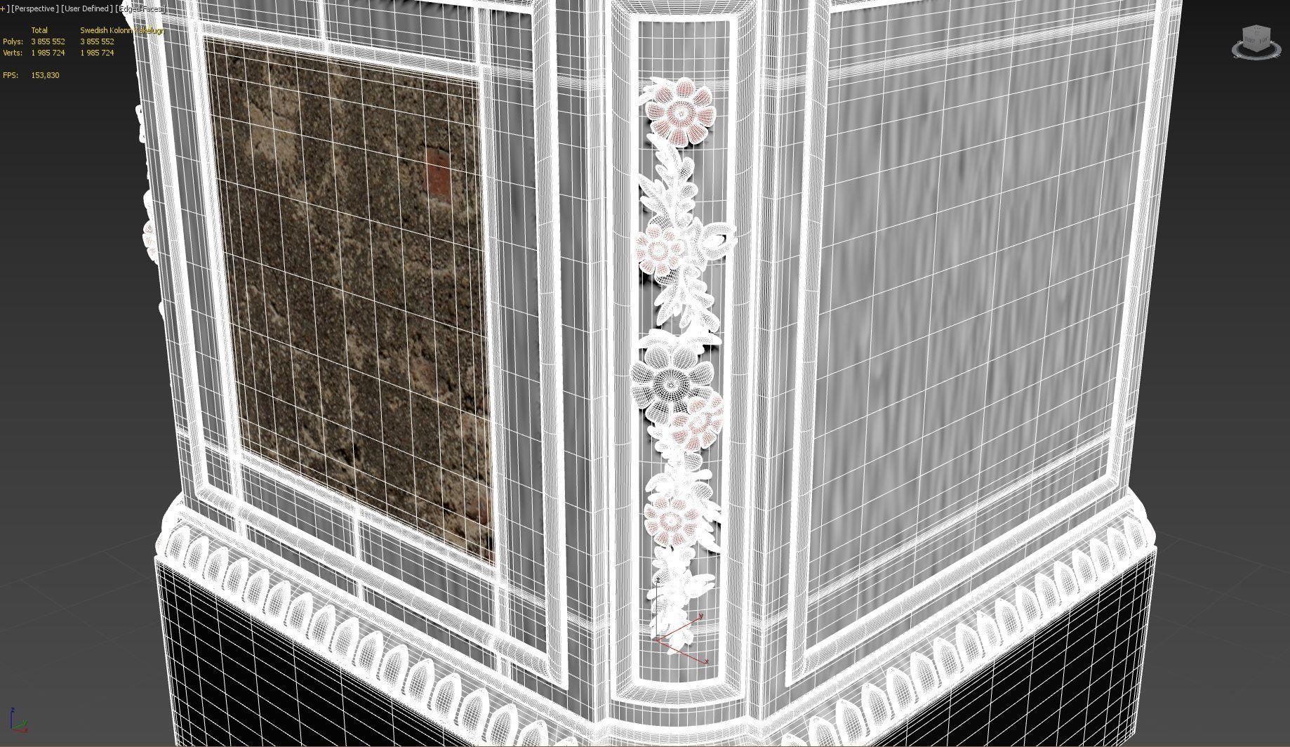Swedish Kolonn Kakelugn 3D model_8