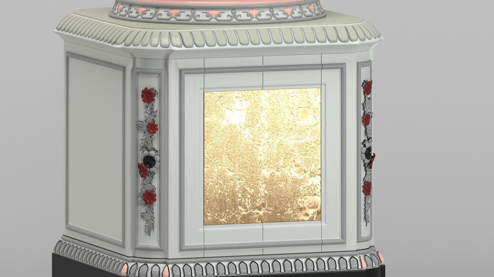 Swedish Kolonn Kakelugn 3D model_4