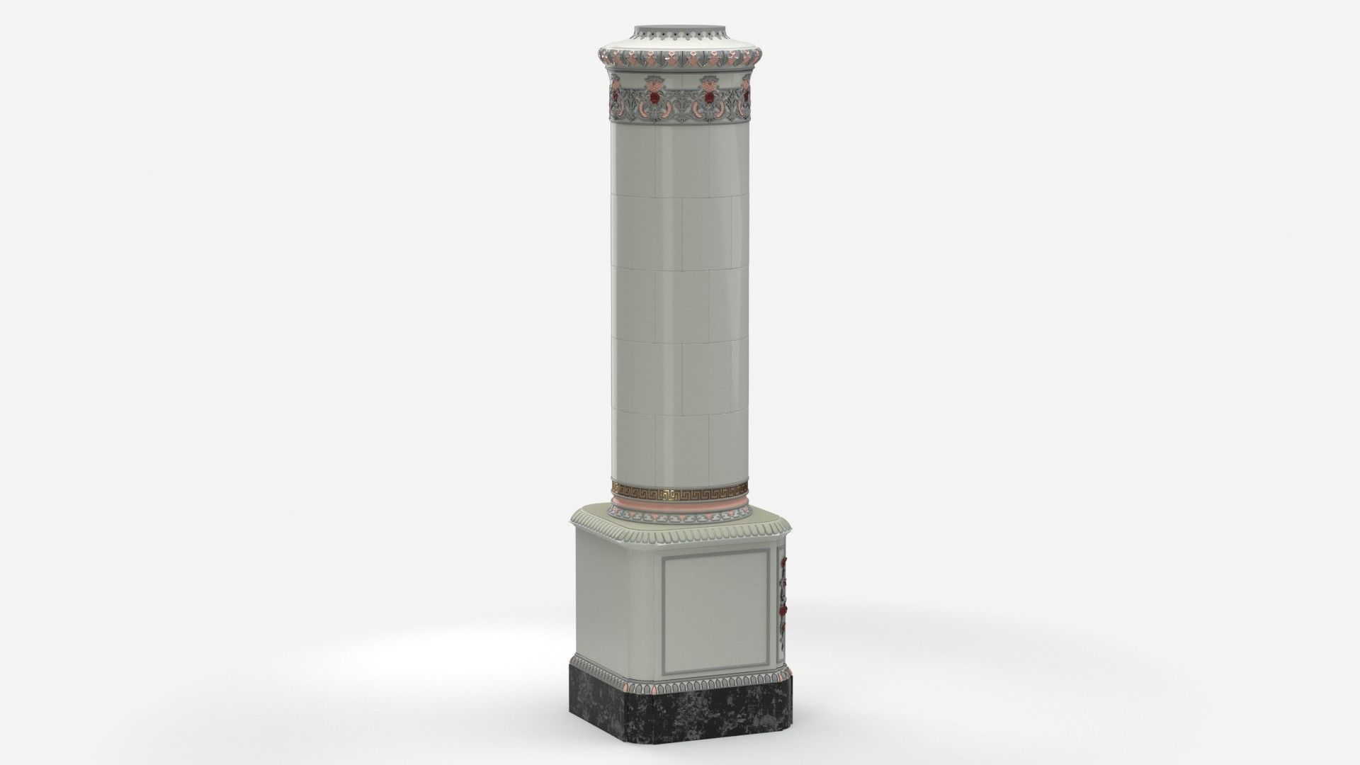 Swedish Kolonn Kakelugn 3D model_16