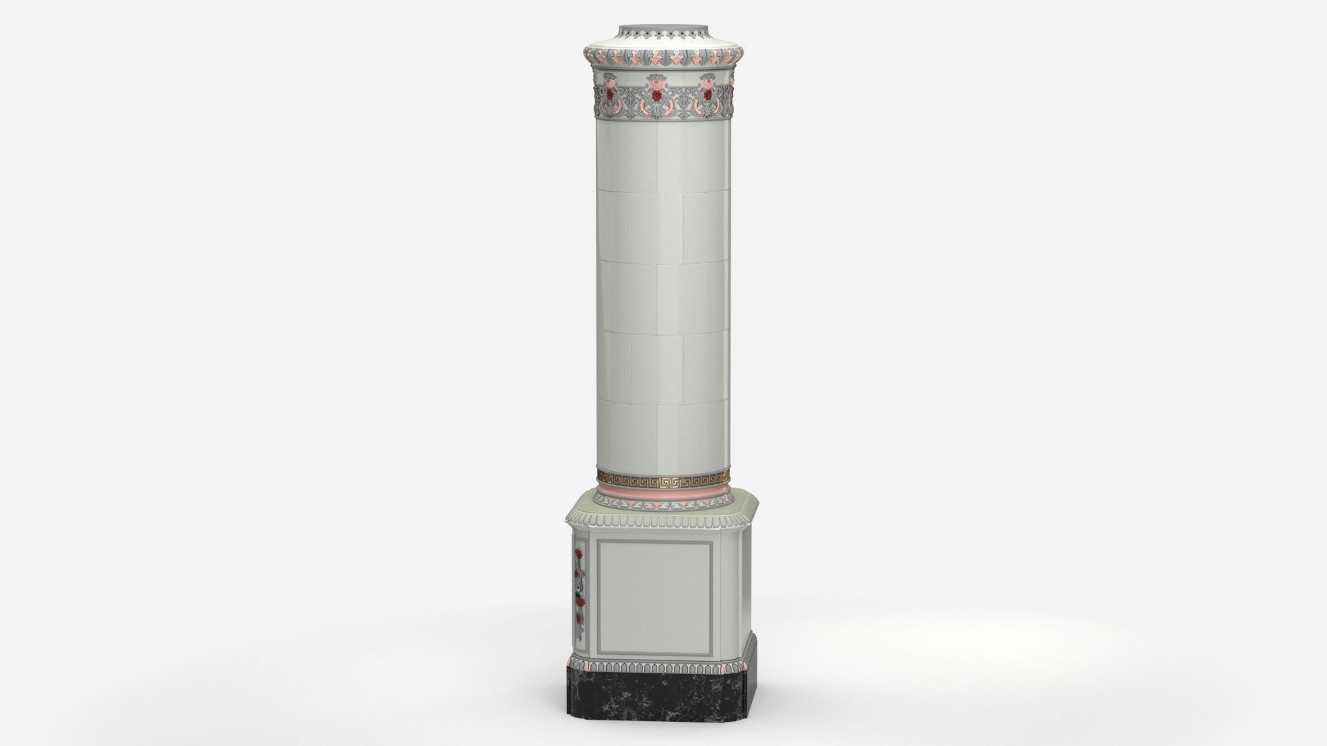 Swedish Kolonn Kakelugn 3D model_20