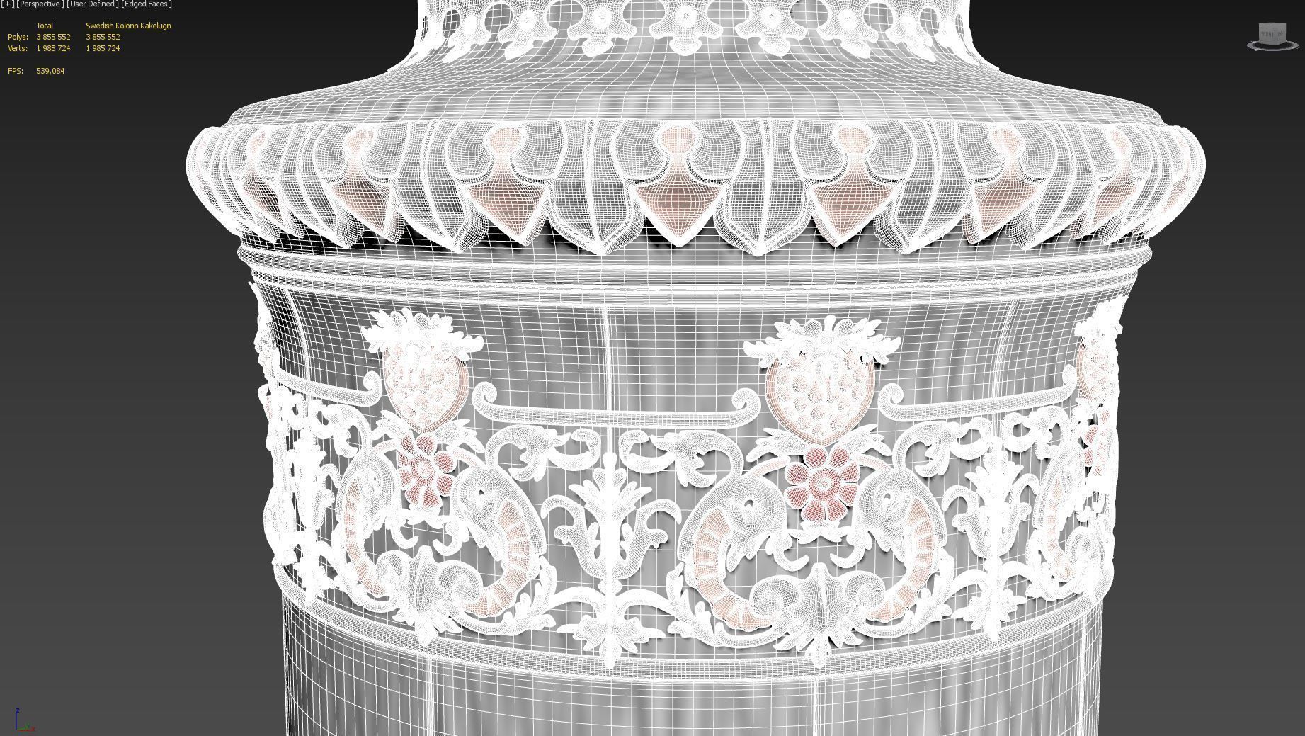 Swedish Kolonn Kakelugn 3D model_7