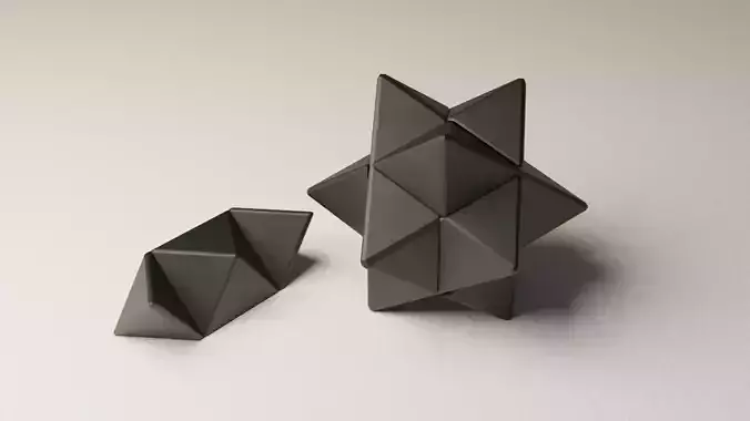 Logic puzzle star 3D print model
