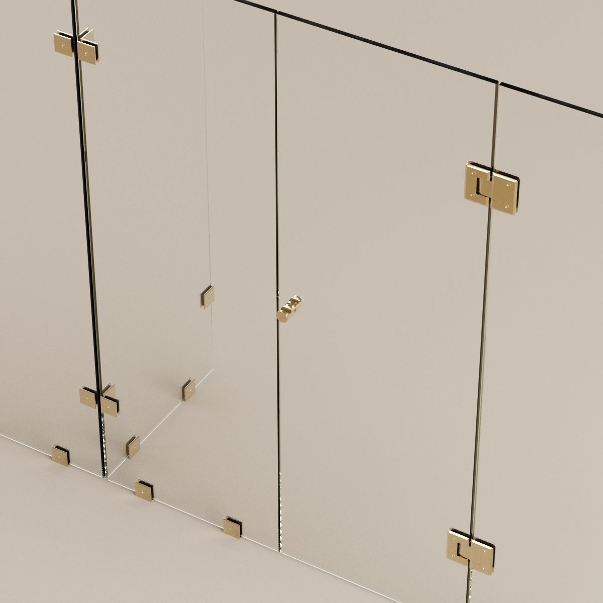 Bathroom glass accessories  3D model_3