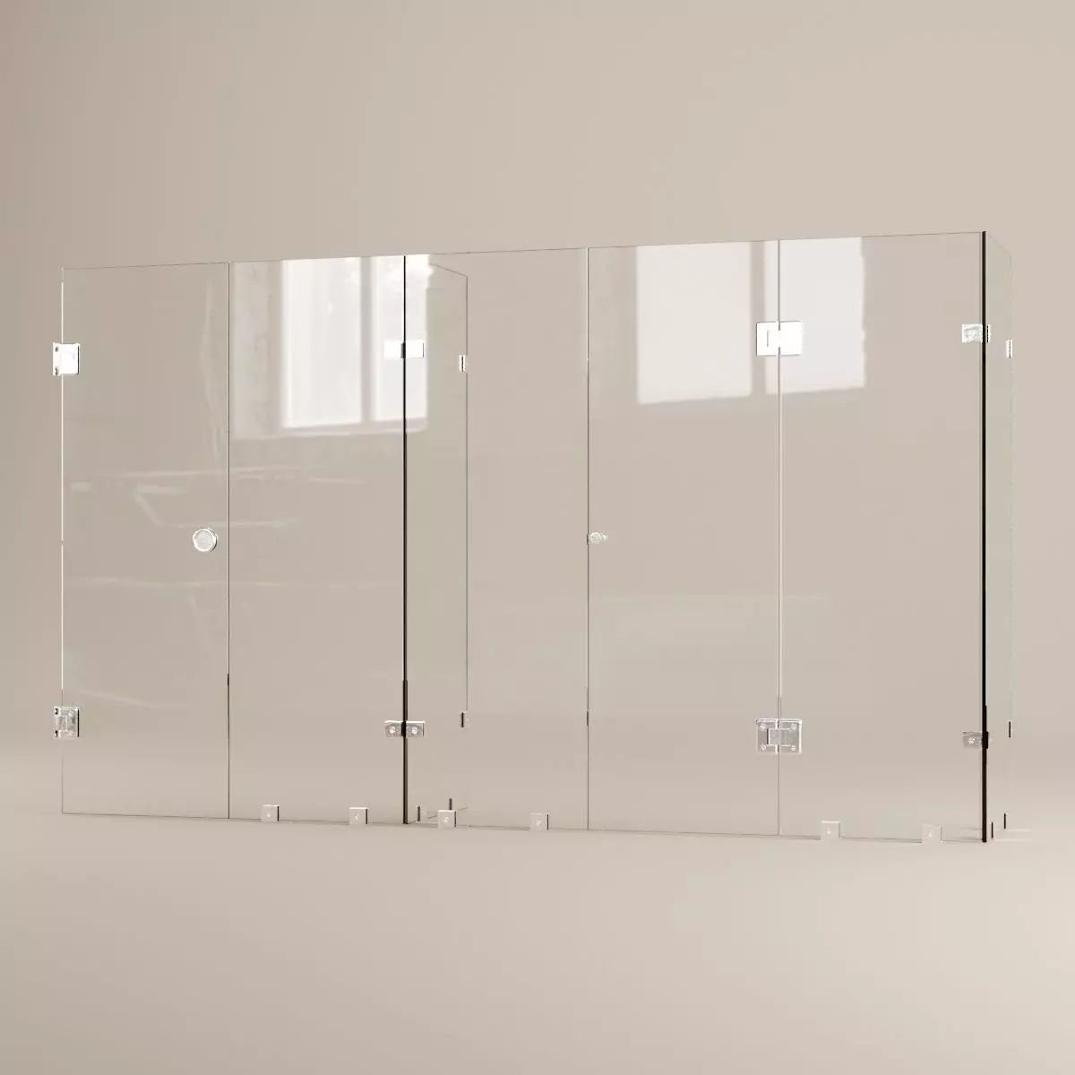 Bathroom glass accessories  3D model_0