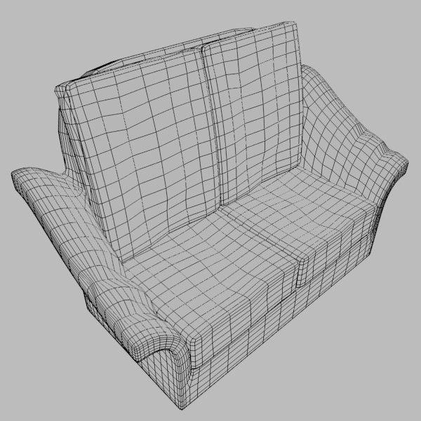 Armchair Sofa Free low-poly 3D model_5