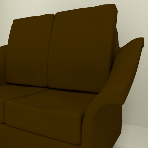 Armchair Sofa Free low-poly 3D model_1