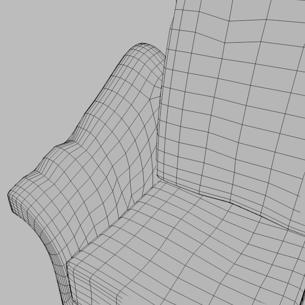 Armchair Sofa Free low-poly 3D model_10