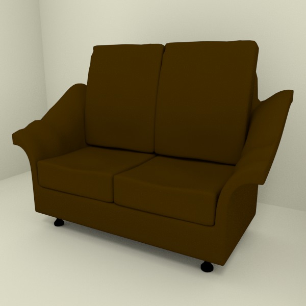 Armchair Sofa Free low-poly 3D model_2