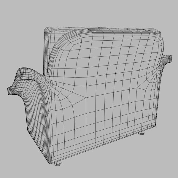 Armchair Sofa Free low-poly 3D model_9