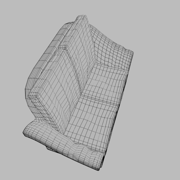 Armchair Sofa Free low-poly 3D model_11