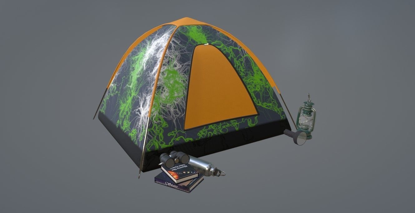 Camp Scene 3D model_4