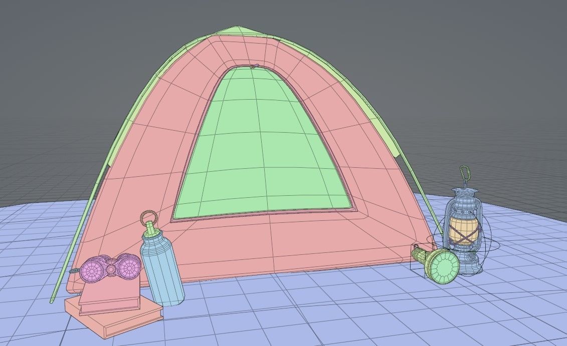 Camp Scene 3D model_11