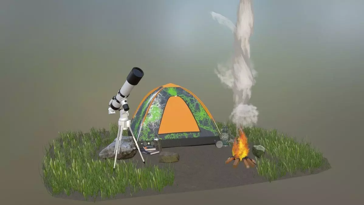 Camp Scene 3D model_0
