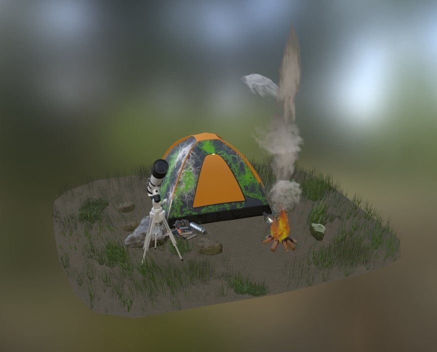 Camp Scene 3D model_1