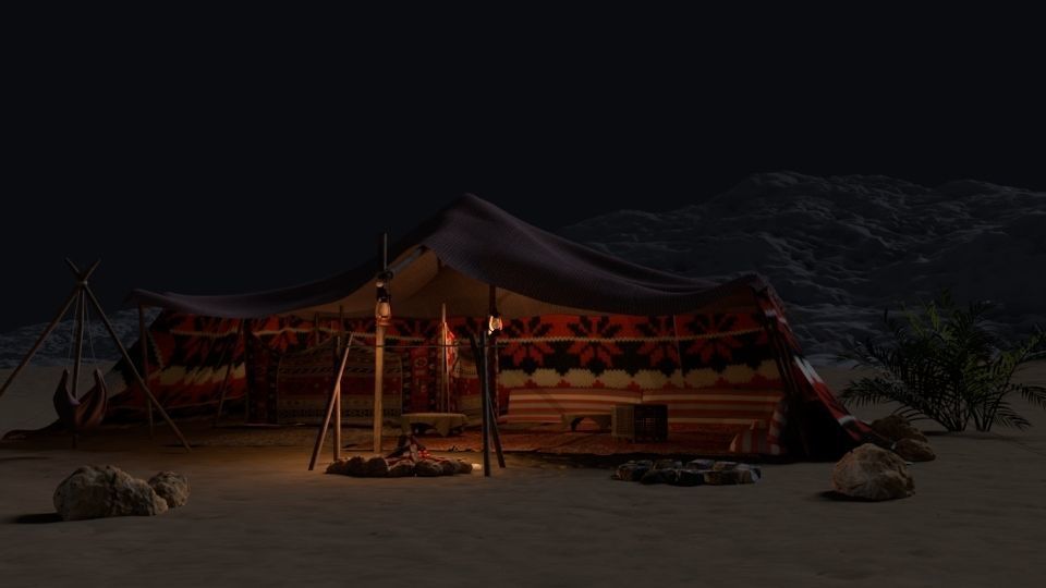  arabian tent 3D model_1