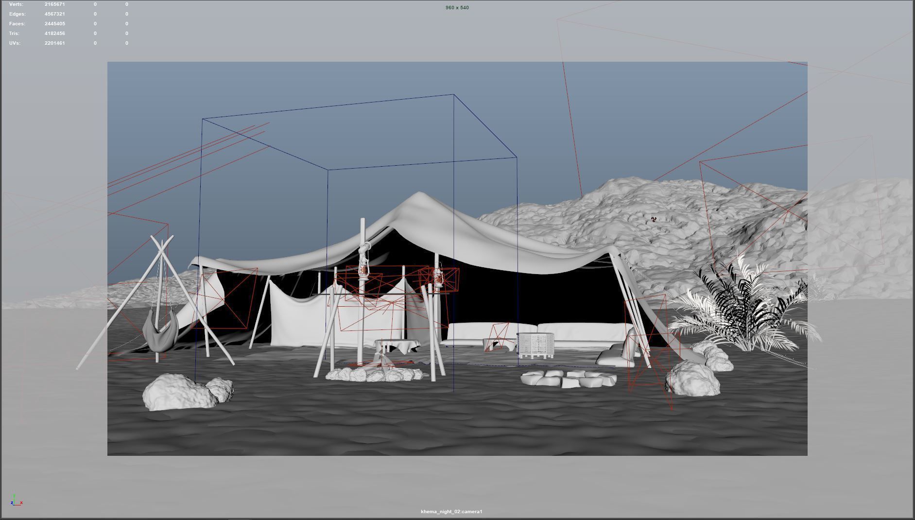  arabian tent 3D model_2