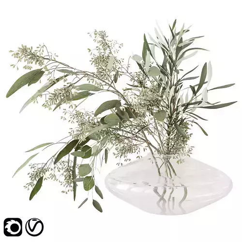Eucalyptus bouquet 3D model