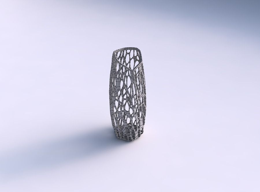 Vase arc hexagon with twisted organic lattice 3D print model_5
