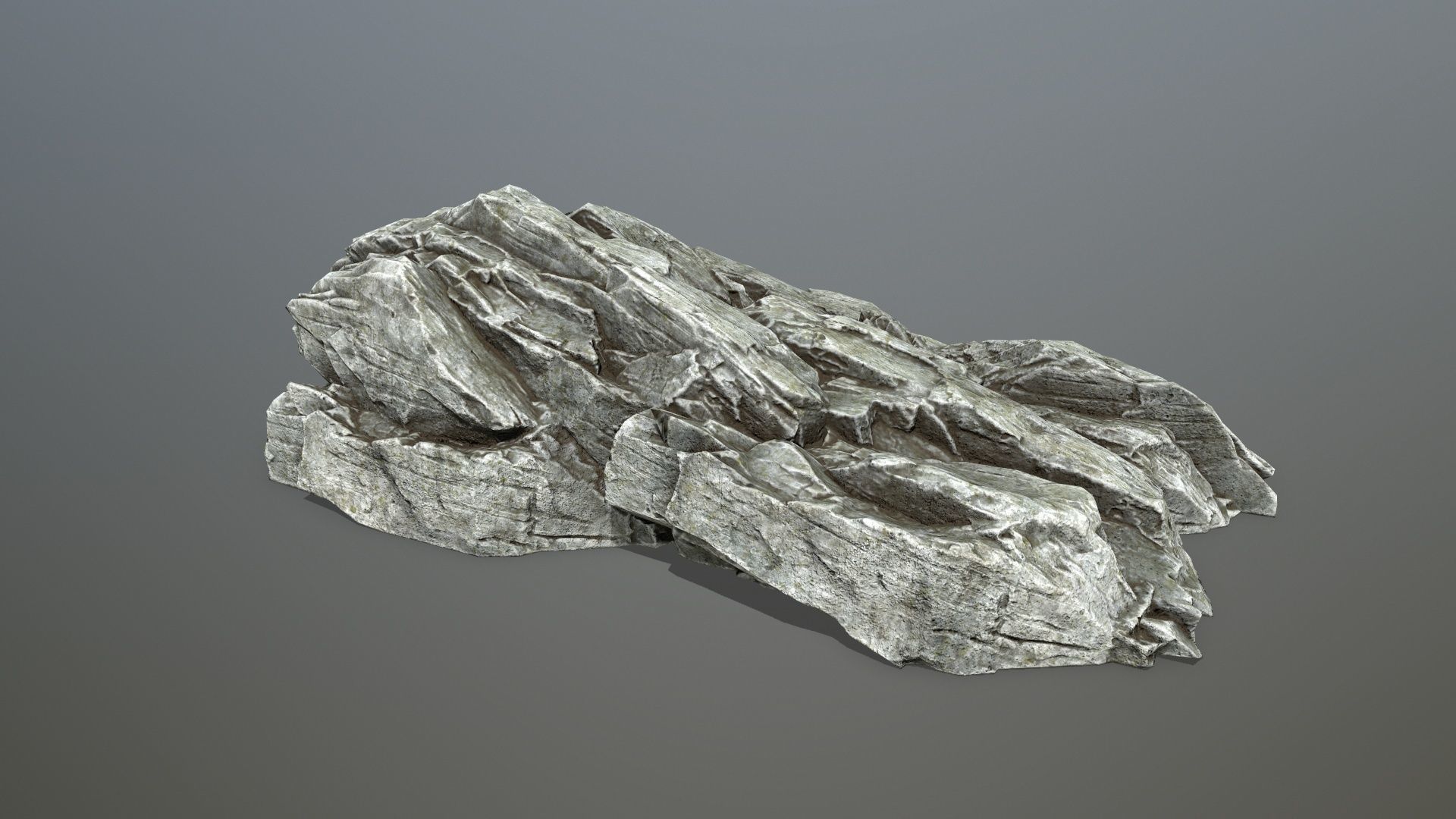 rock set 4 piece of Low-poly 3D model_3