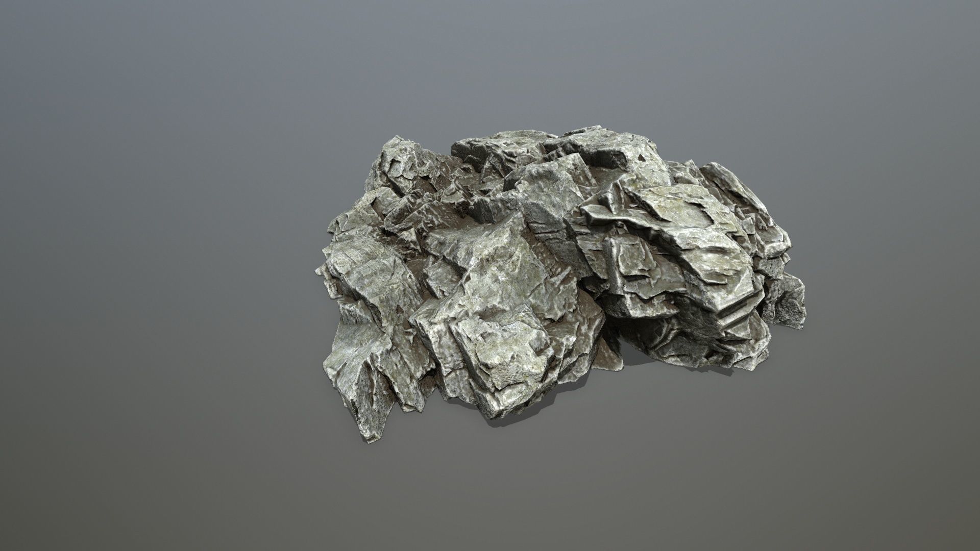 rock set 4 piece of Low-poly 3D model_2